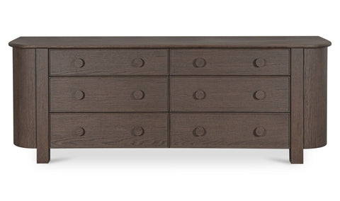 Loren 6 Drawer Dresser Dark Brown
