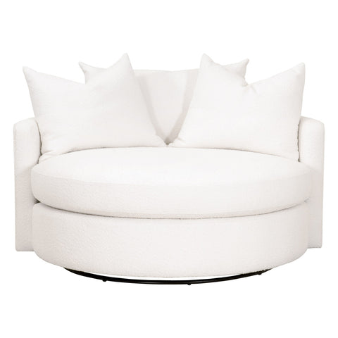 Lourne Grand Swivel Sofa Chair - Boucle Snow