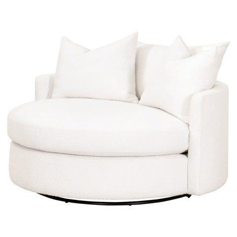 Lourne Grand Swivel Sofa Chair - Boucle Snow