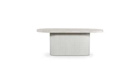 Lyon Outdoor Dining Table White Terrazzo
