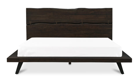 Madagascar Platform Bed Dark Brown