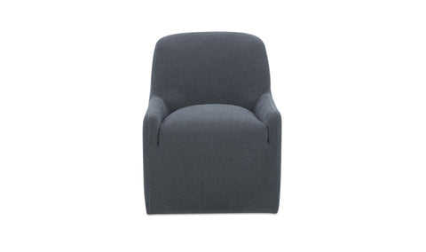Maisie Rolling Dining Chair Slate Blue