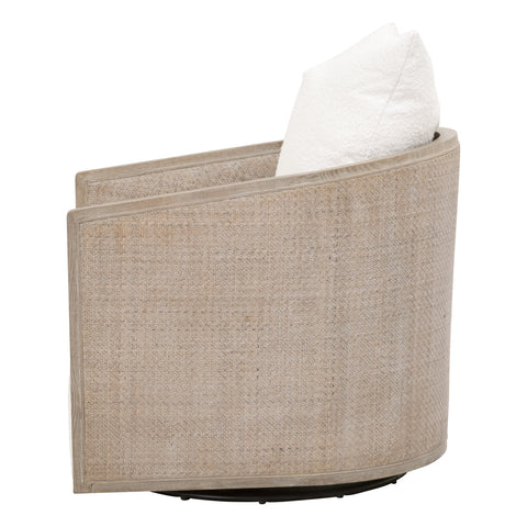 Mcguire Swivel Club Chair - Boucle Snow