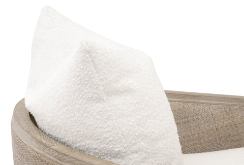 Mcguire Swivel Club Chair - Boucle Snow