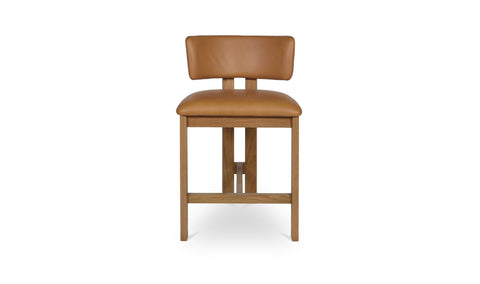 Morel Counter Stool Brown Leather