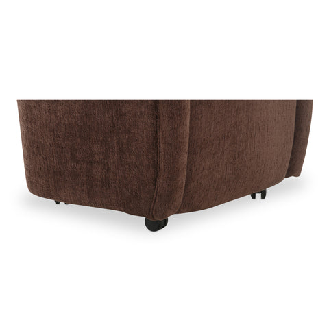 Drava Rolling Dining Chair Dark Brown