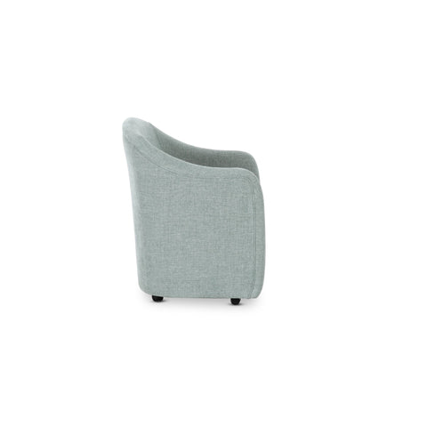 Drava Rolling Dining Chair Light Blue