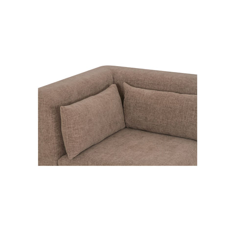 June Classic L-Shaped Modular Sectional Dark Brown