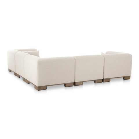 June Classic L-Shaped Modular Sectional Oatmeal