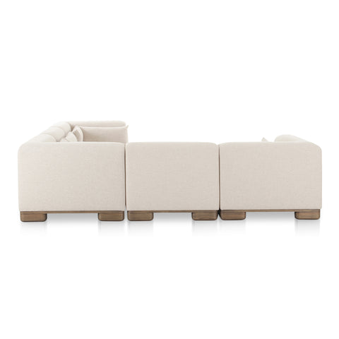 June Classic L-Shaped Modular Sectional Oatmeal
