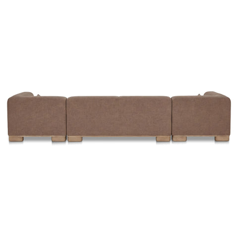 June U Shaped Modular Sectional Dark Brown
