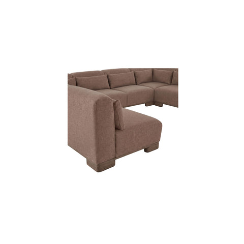 June U Shaped Modular Sectional Dark Brown