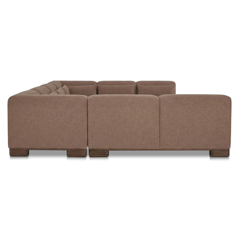 June U Shaped Modular Sectional Dark Brown