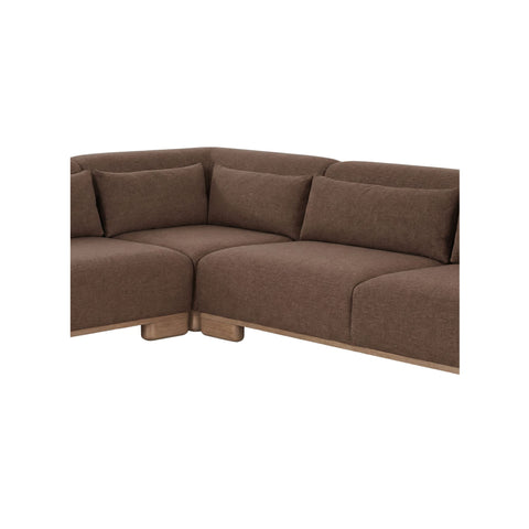 June Corner Modular Sectional Dark Brown