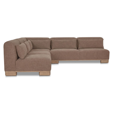 June Corner Modular Sectional Dark Brown