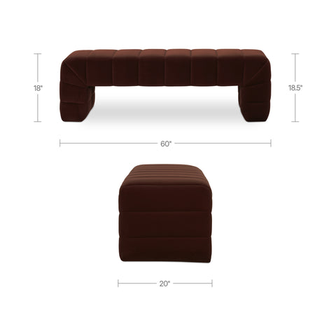 Verity Bench Warm Brown