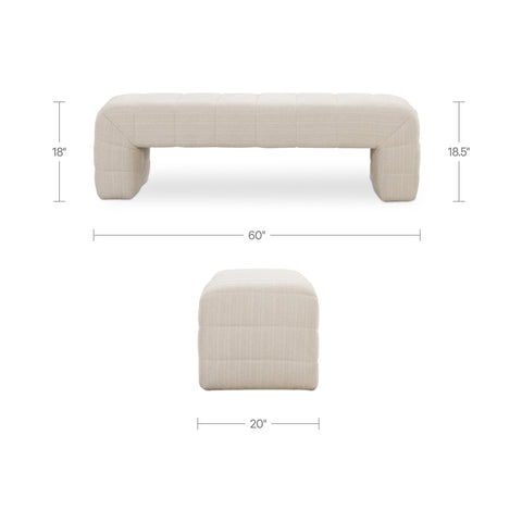 Verity Bench Oatmeal