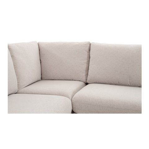 Fable Slipcover Dining Banquette L-Shape Beige 96 in