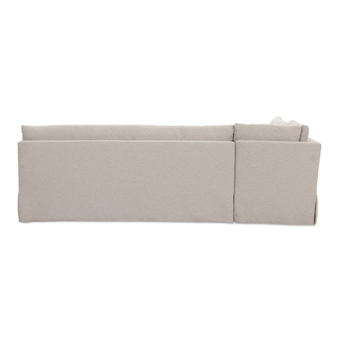 Fable Slipcover Dining Banquette L-Shape Beige 100.5 in