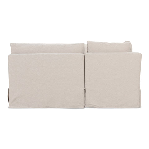 Fable Slipcover Dining Banquette U-Shape Beige 129 in