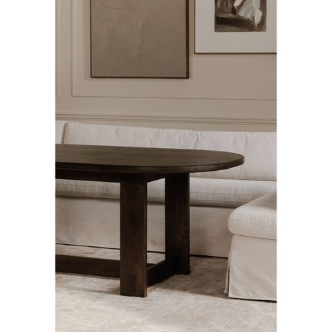 Fable Slipcover Dining Banquette U-Shape Beige 154 in