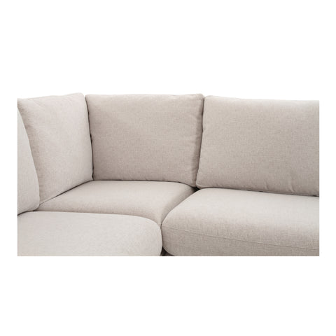 Fable Slipcover Dining Banquette U-Shape Beige 154 in