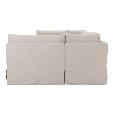Fable Slipcover Dining Banquette U-Shape Beige 154 in
