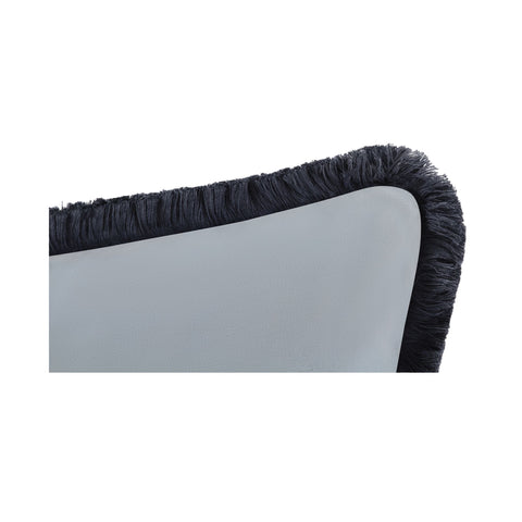 Yasmin Lumbar Cushion Light Blue Faux Mohair