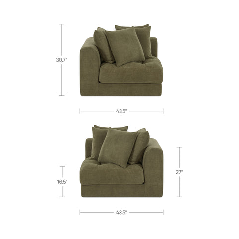 Davie Corner Chair Olive