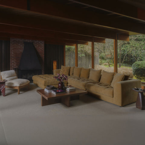 Davie Lounge Modular Sectional Golden Yellow