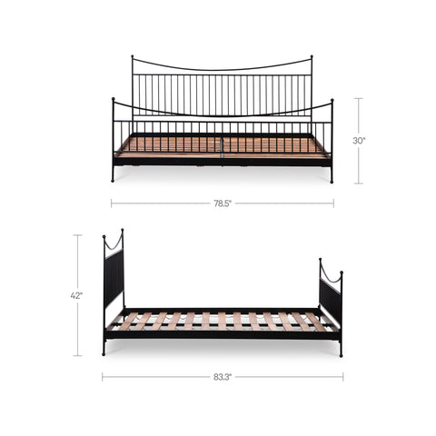 Monet King Bed Black