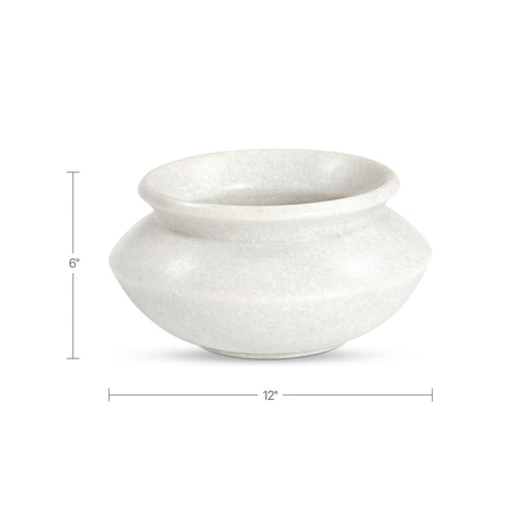 Romano Vessel White Marble