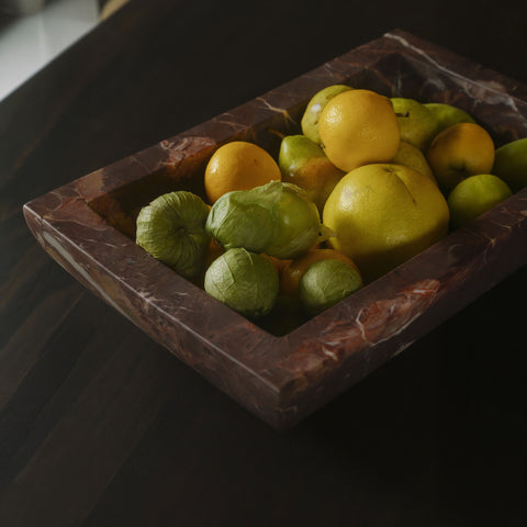 Piero Basin Deep Red Marble