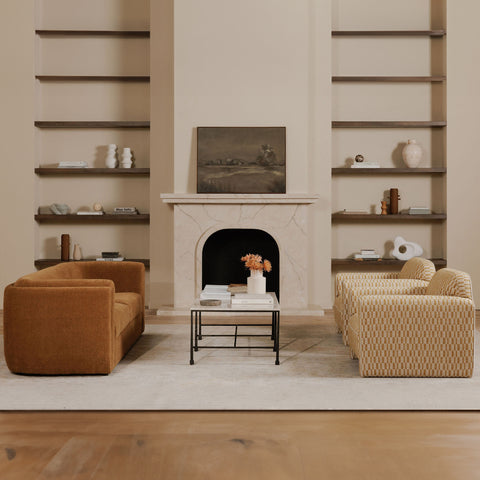 River Coffee Table Botticino Marble