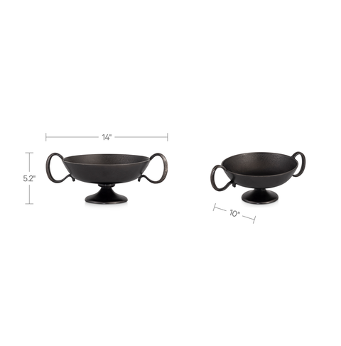 Floris Decorative Bowl Black Cast Aluminum
