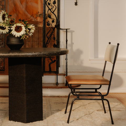 Posta Dining Chair Brown Leather