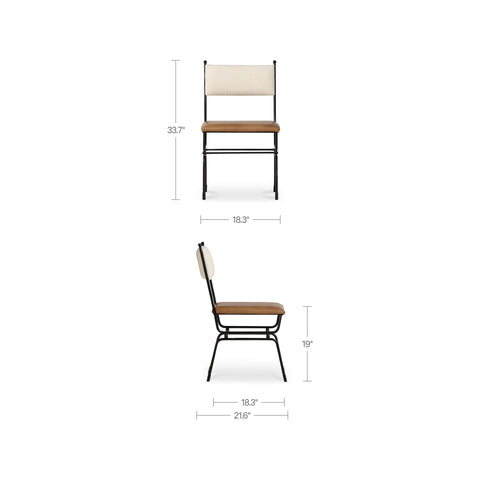 Posta Dining Chair Brown Leather