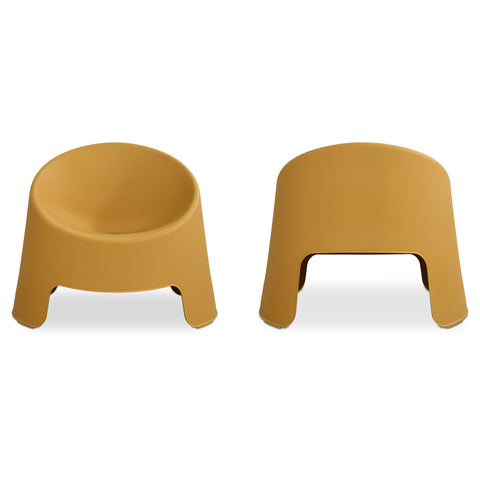 Nolla Outdoor Accent Chair Yellow-Set of Two