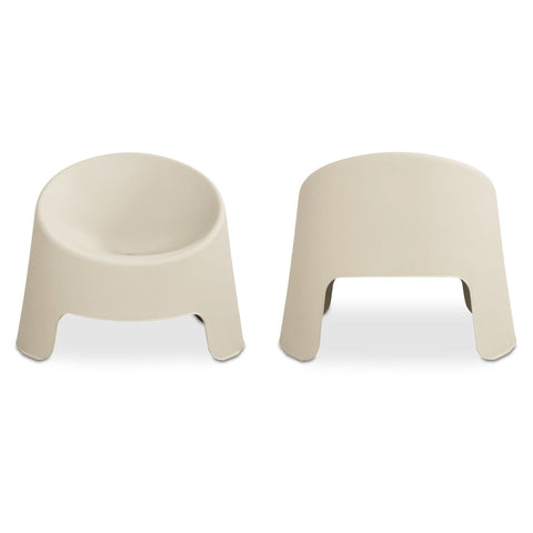 Nolla Outdoor Accent Chair Light Grey-Set of Two
