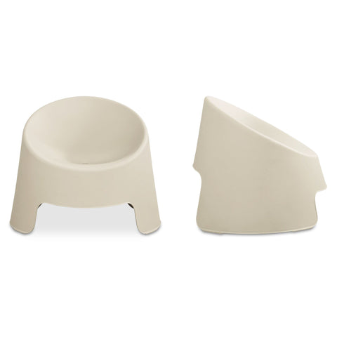 Nolla Outdoor Accent Chair Light Grey-Set of Two