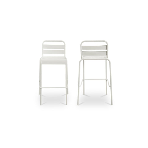 Kade Outdoor Bar Stool White-Set of Two