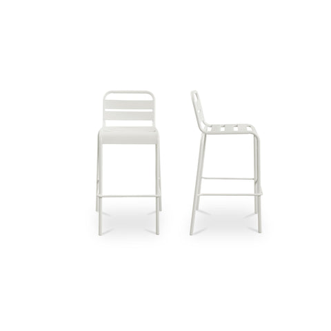 Kade Outdoor Bar Stool White-Set of Two