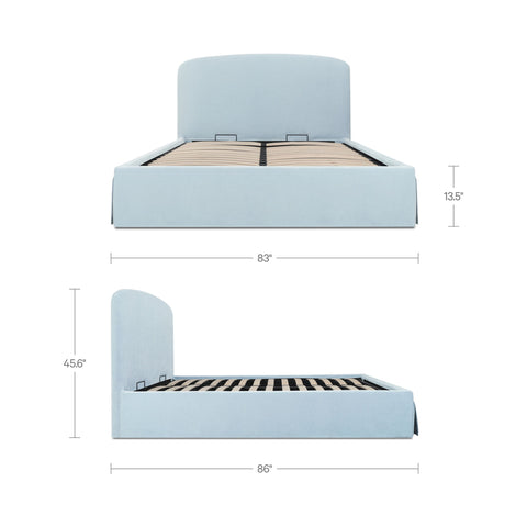 Joan King Storage Bed Light Blue