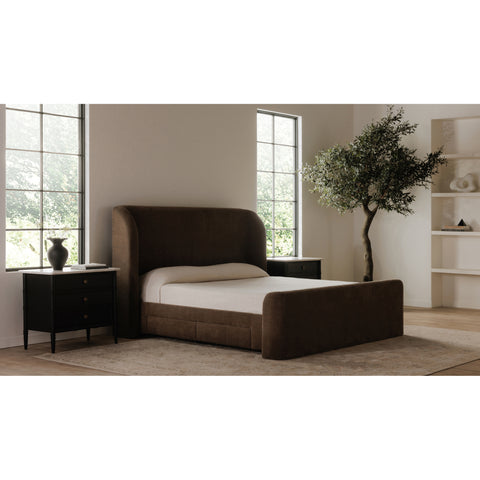 Sophia Queen Storage Bed Brown