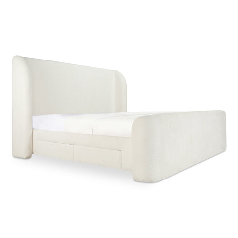Sophia Queen Storage Bed Cream