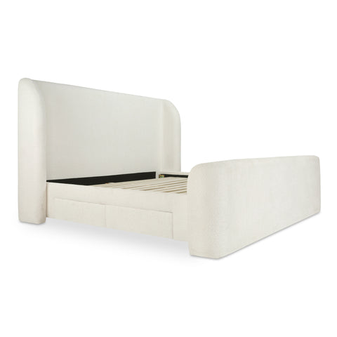 Sophia Queen Storage Bed Cream