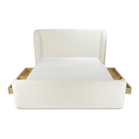 Sophia Queen Storage Bed Cream