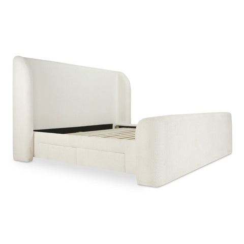 Sophia King Storage Bed Cream