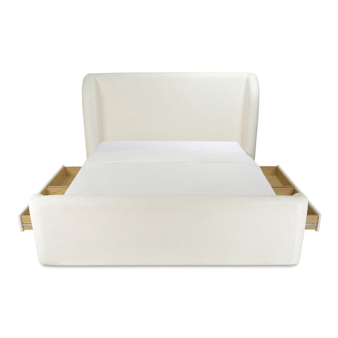 Sophia King Storage Bed Cream