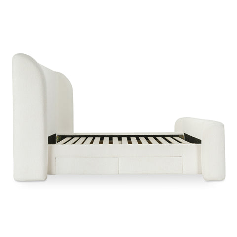 Sophia King Storage Bed Cream